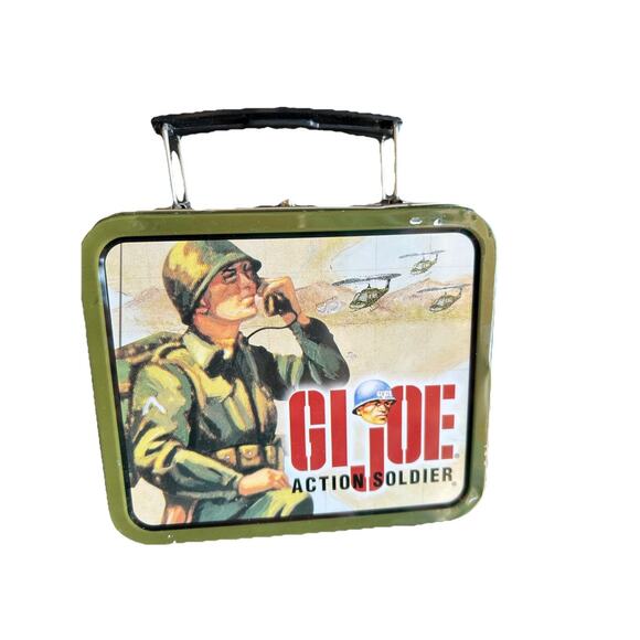 Vintage G.I. Joe Action Soldier - Mini Metal Tin Lunch Box By Hasbro Inc. 1998 - Picture 1 of 8